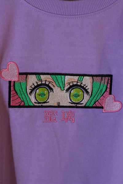 Lavender Oversized T-Shirt — Embroidered